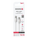 Nabíjecí kabel SWISSTEN USB-C / USB-C 1,2m Stříbrný - příslušenství pro iPhone | KoupitiPhone.cz