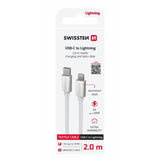 Nabíjecí kabel SWISSTEN  USB-C / Lightning 2m Stříbrný