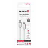 Nabíjecí kabel SWISSTEN USB-C / Lightning 1,2m Stříbrný